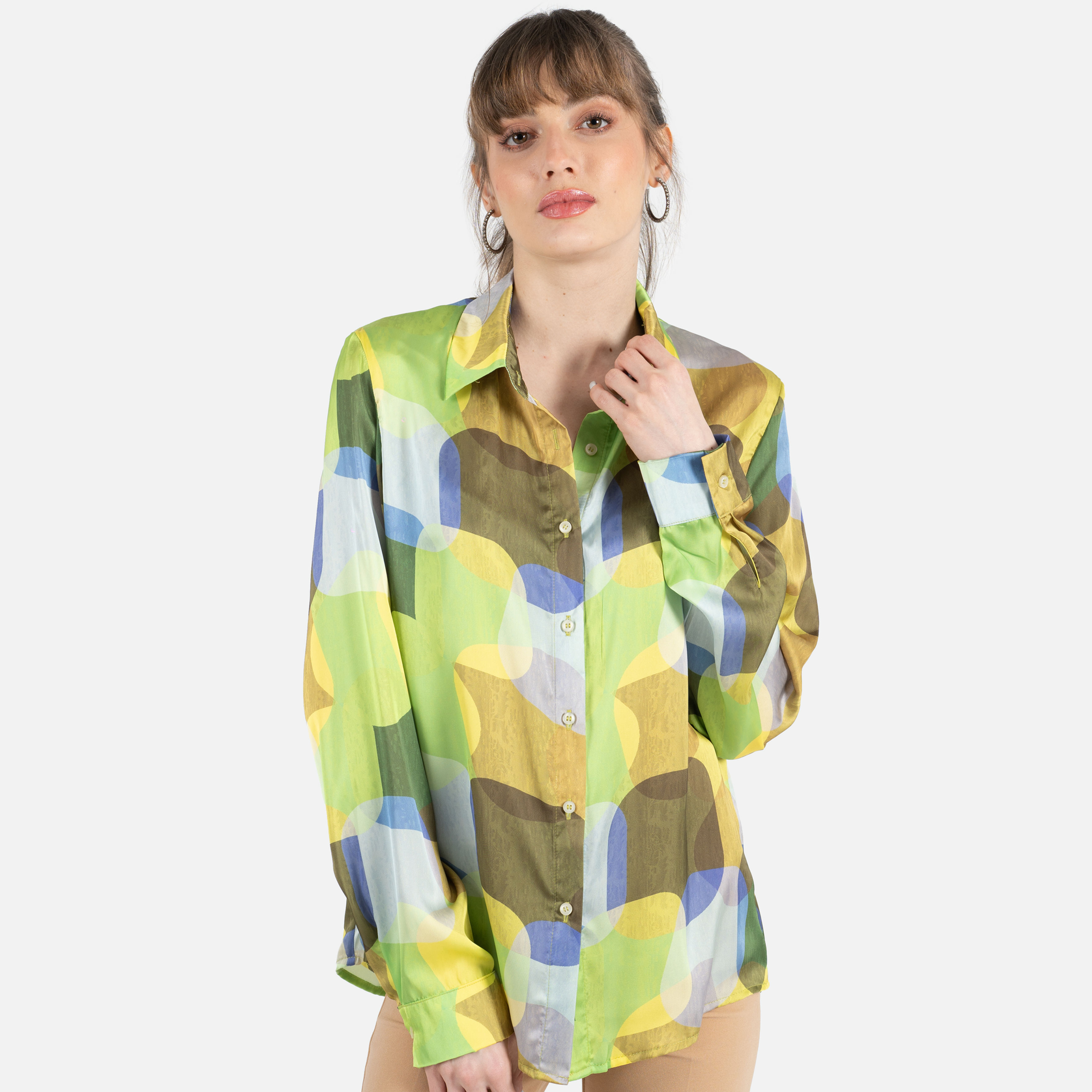 DAILY - YEŞİL DESENLİ GÖMLEK