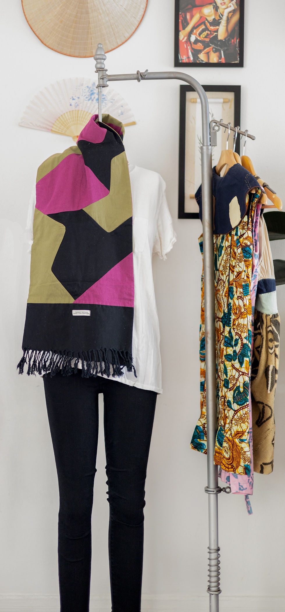 Miniatura: Patch Stitch Scarf Over-neck with Inseam Pocket