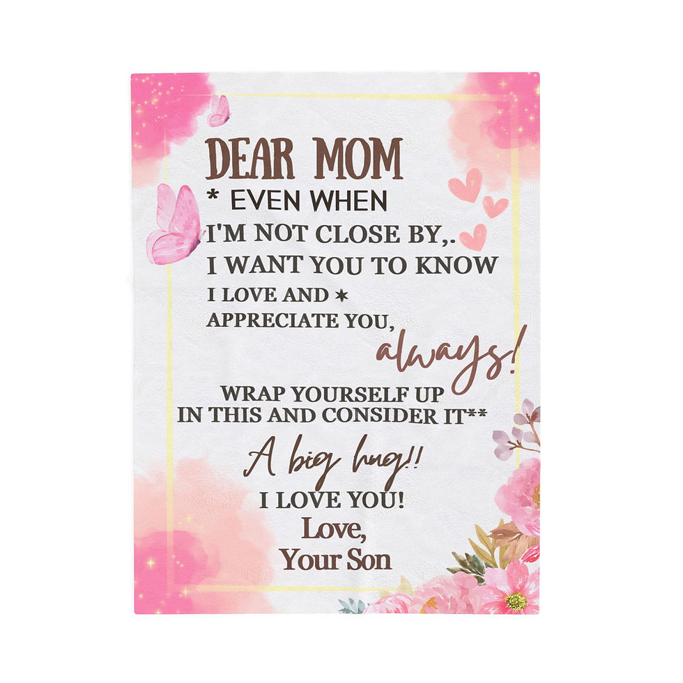 A letter to Mom blanket
