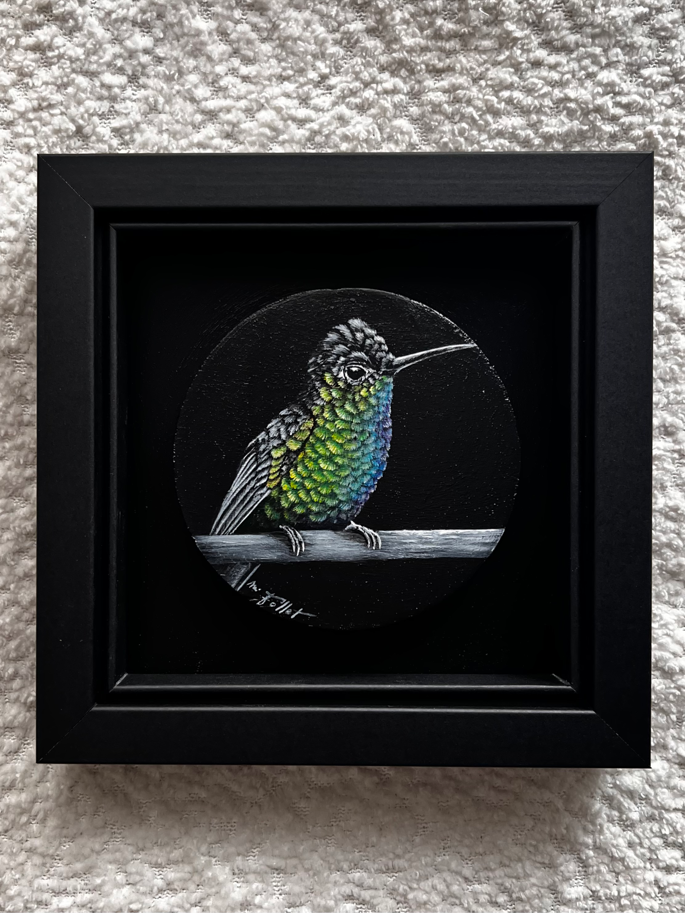 HARUKI - Miniature | OEUVRE ORIGINALE | Tableau d'un colibri