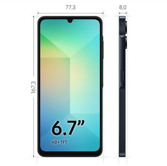 Miniatura: SmartPhone Samsung Galaxy A06 - 4Gb - 128Gb - AZUL ESCURO