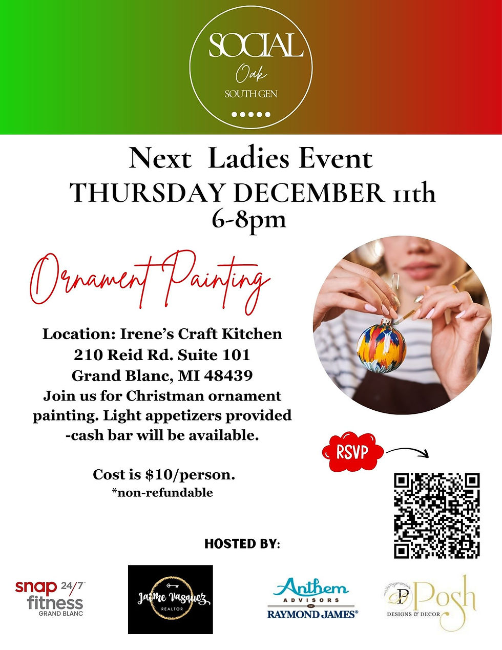 Social Oak SouthGen Ornament Painting