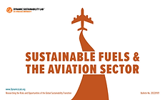 SUSTAINABLE FUELS & THE AVIATION SECTOR