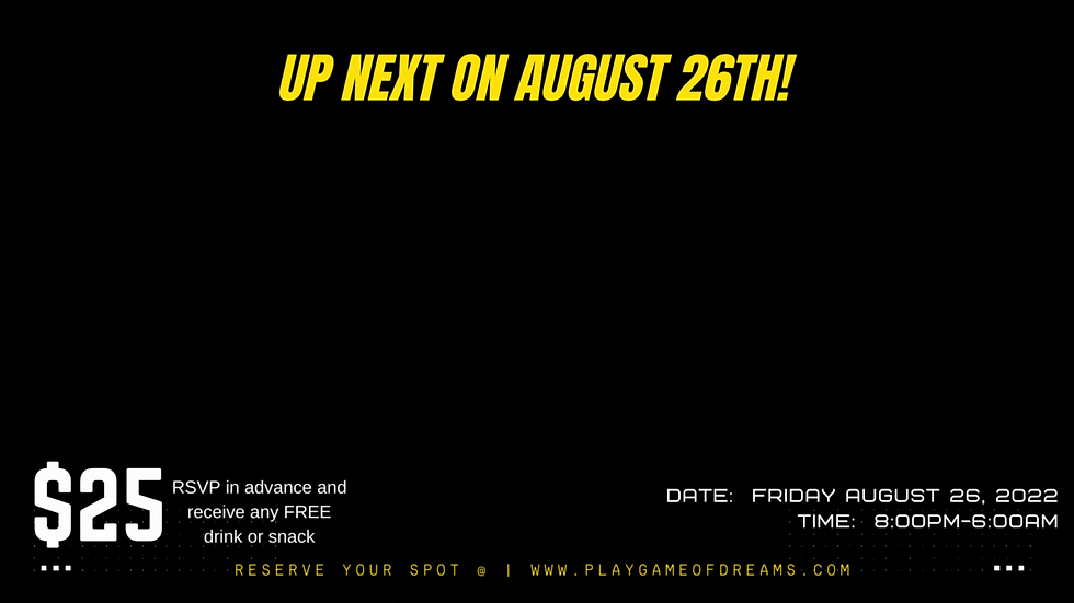 All Nighter Friday Starting August 26th