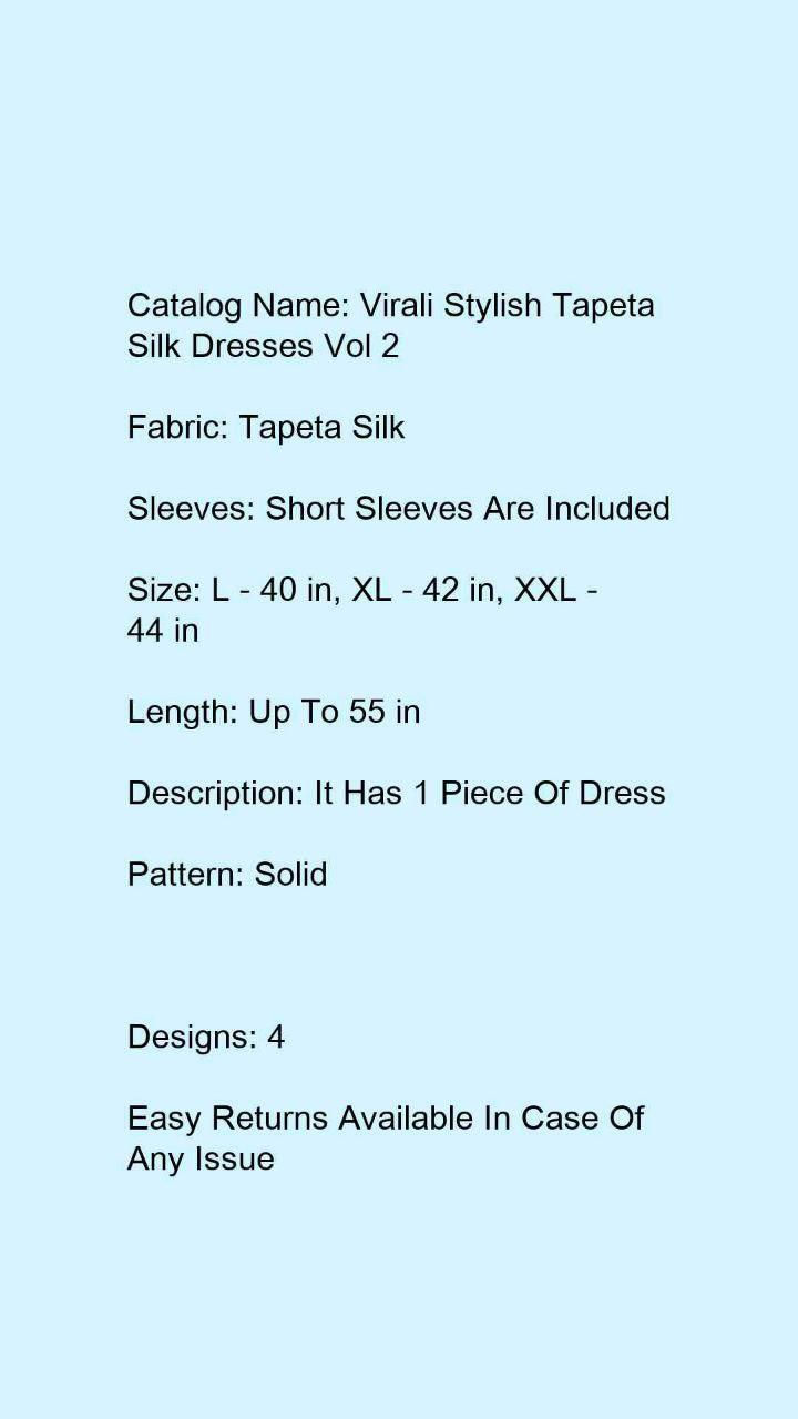 Thumbnail: Virali Stylish Tapeta Silk Dresses