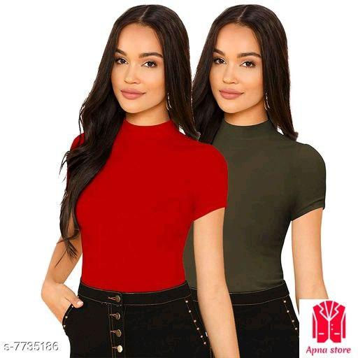 Thumbnail: Stylish Designer Women Tshirts (Combo)