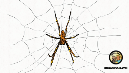 Spider getting shot with glovegun