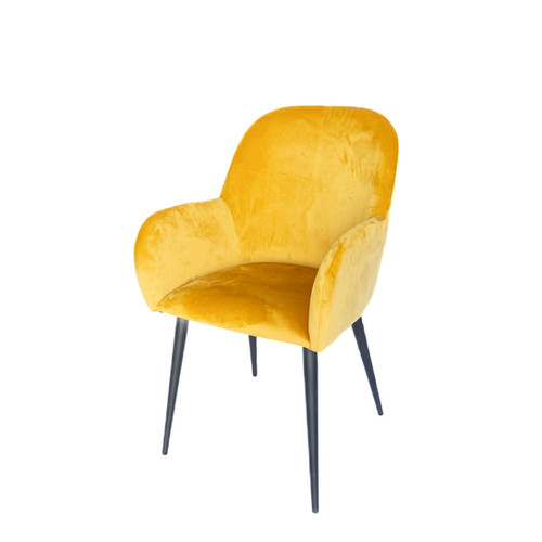 MUSTARD YELLOW VELVET CHAIR The Perfect Day