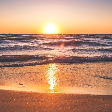 Sunset on the beach