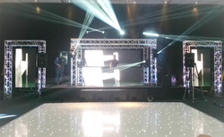 LED SCREENS, CLUB HEAD MOVING LIGHTS, TRUSSING RIG + DJ BOOTH