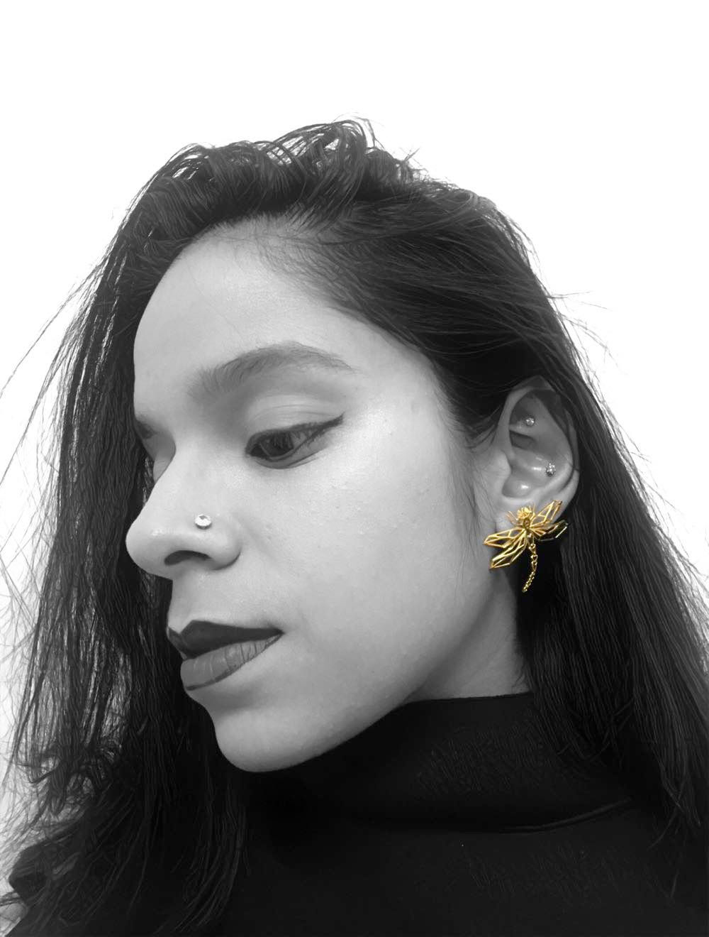 Playful Dragonfly Earring