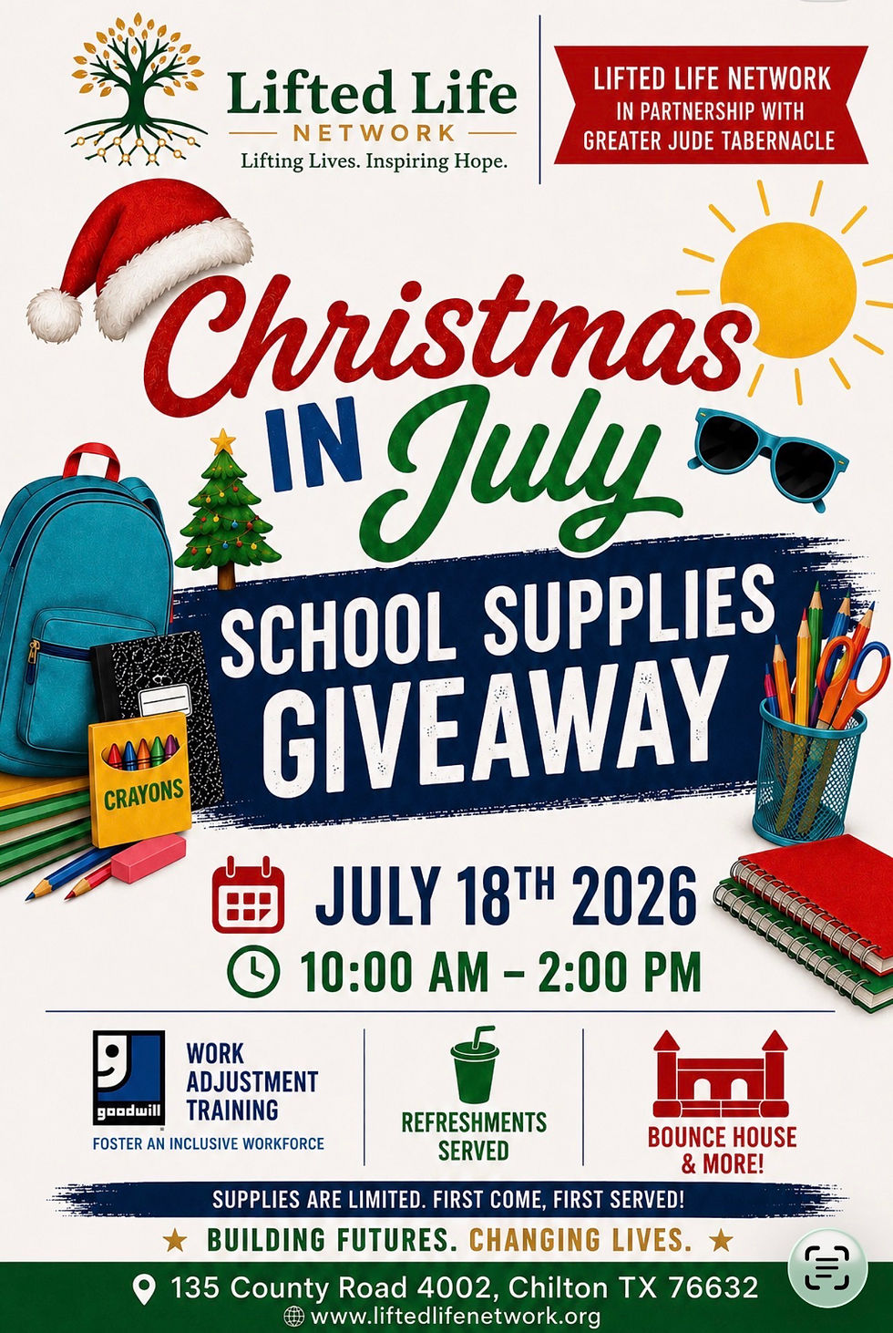 Christmas in July School Supplies Giveaway