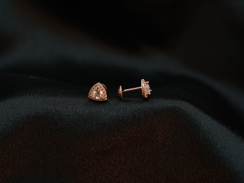 Sharp Angles, Effortless Elegance: Shop Our Triangle-Shaped Stone Earrings