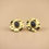 Thumbnail: Black Agate Bold Stud Earrings - 925 Sterling Silver, 18k Gold Vermeil