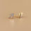 Thumbnail: Arrow Tiny Stud Earrings - 925 Sterling Silver, 18k Gold Vermeil