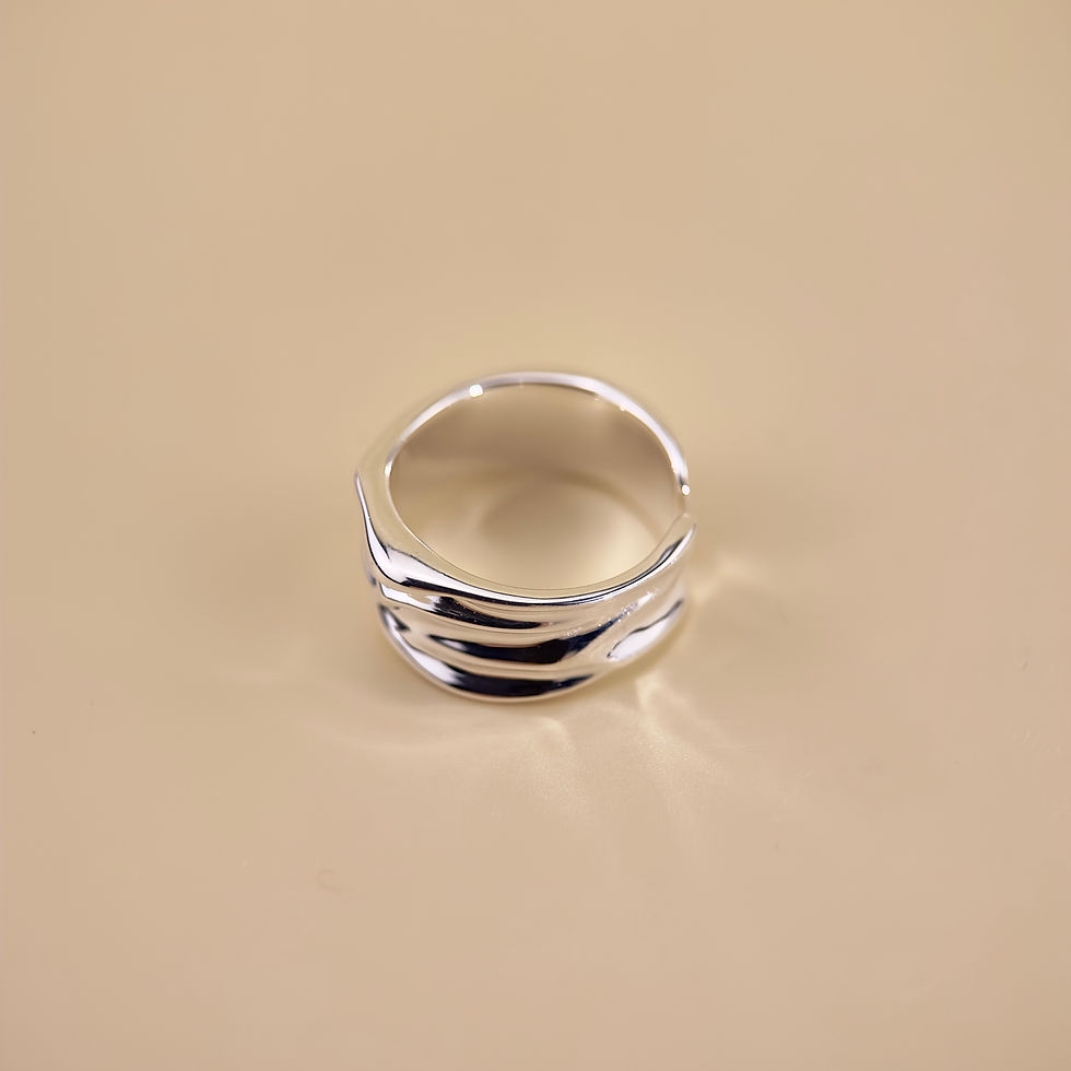 Thumbnail: Irregular Bold Ring - 925 Sterling Silver