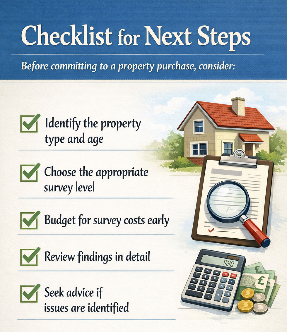 Checklist for next steps for first-time buyers