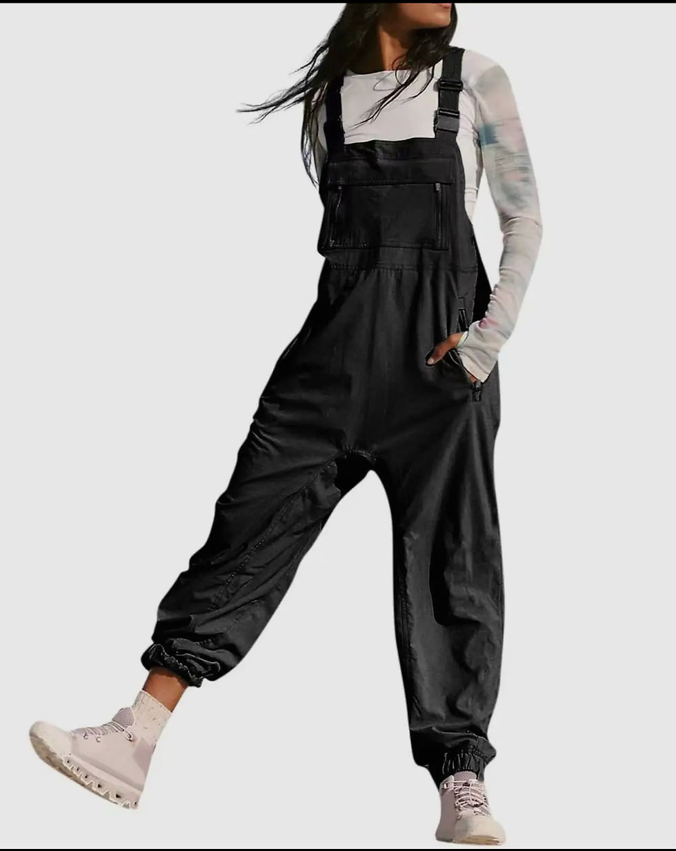 Thumbnail: Cargo Bib Classic Casual Legging Jumpsuit