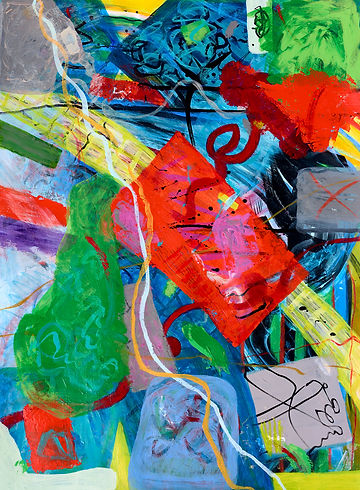 #C-67 Akryl på papper 57x76 cm, Carina Gillner, konstnär, målare, abstrakt måleri, abstrakt expressionism