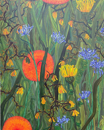 Agapanthus in Horto Sensuum, 2019, acrylic on canvas, 150X120.jpg