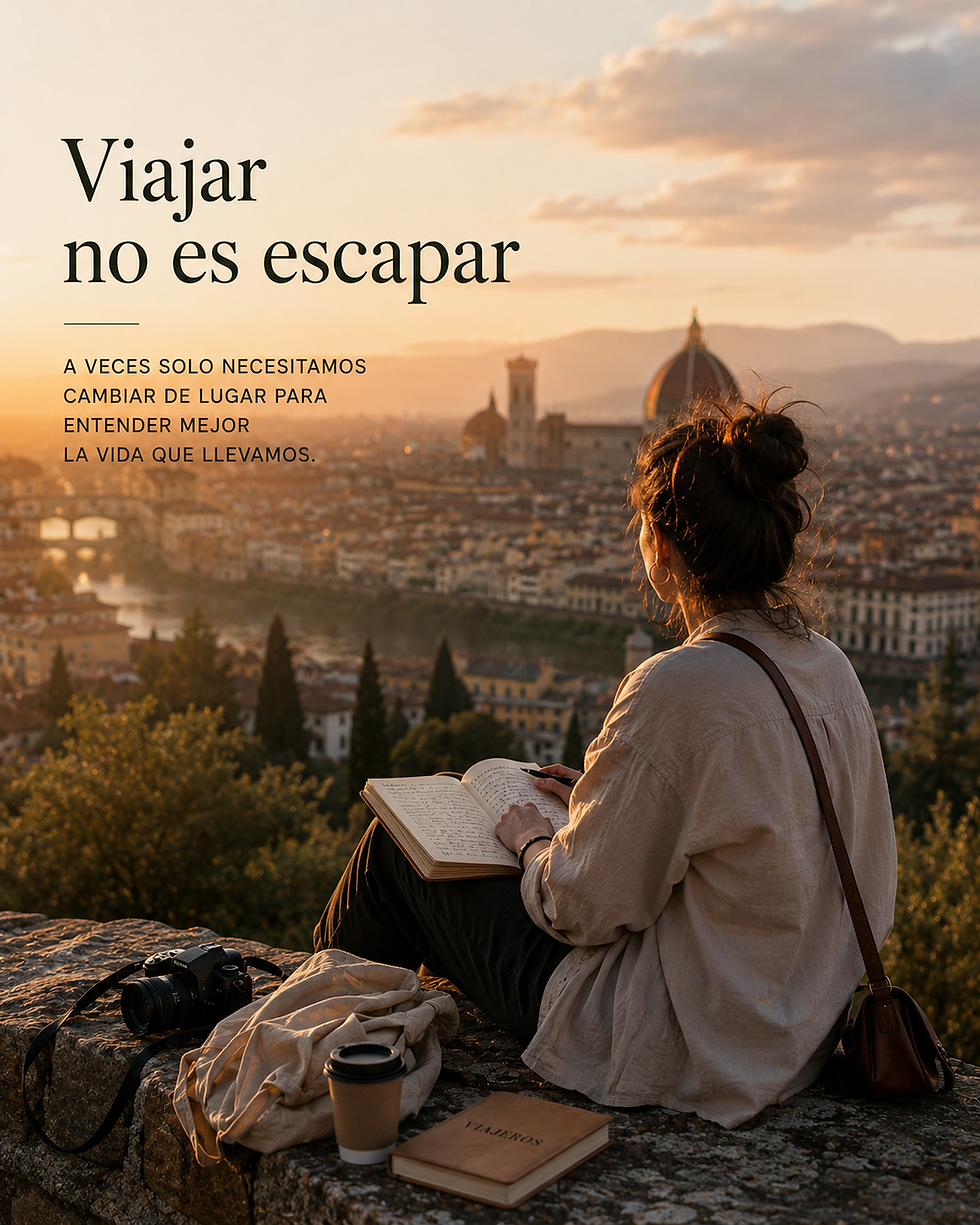 Viajar no es escapar