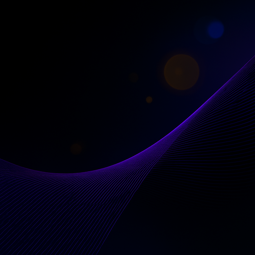 Abstract purple wave pattern with light flares