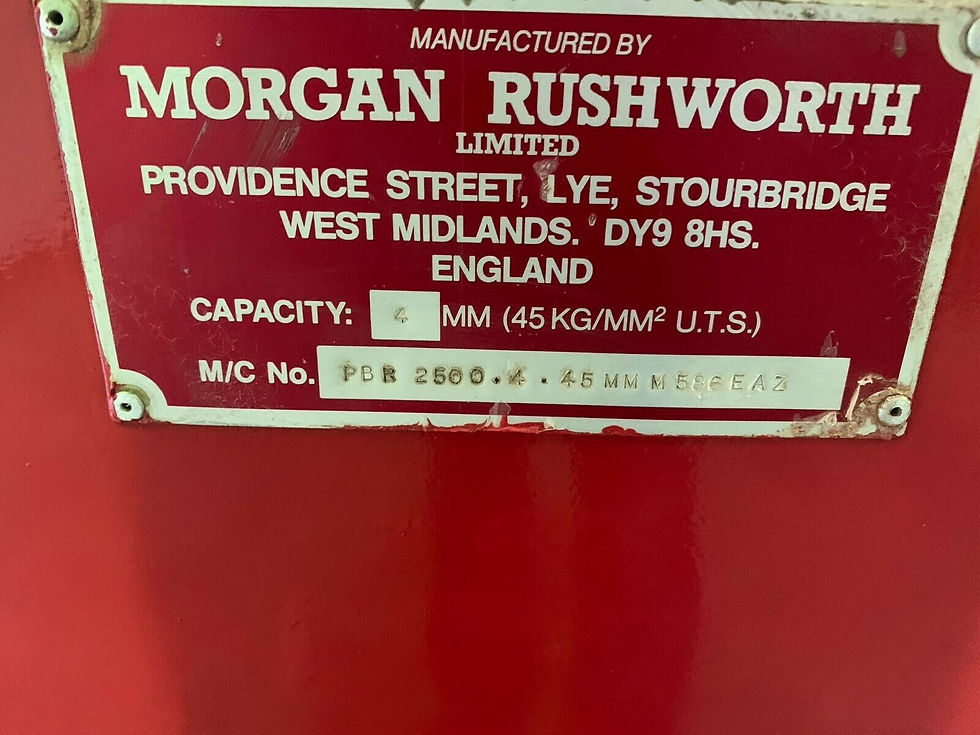 Thumbnail: Morgan Rushworth Powered Pyramid Bending Slip Rolls 2.5m x 4mm
