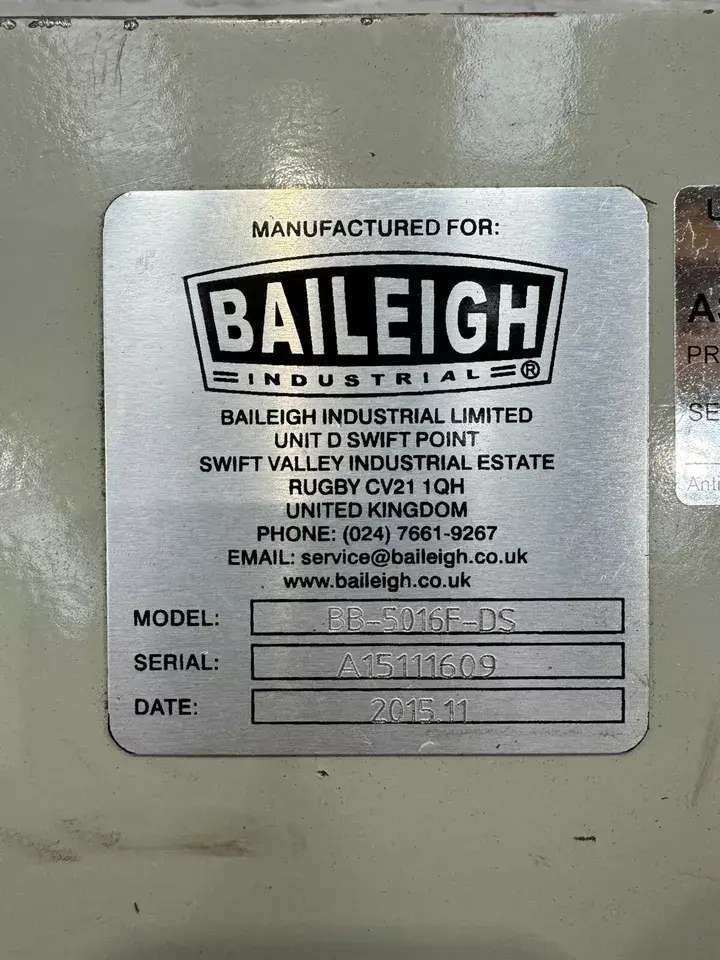 Thumbnail: Baileigh BB 5016 F-DS Manual Box & Pan Folder