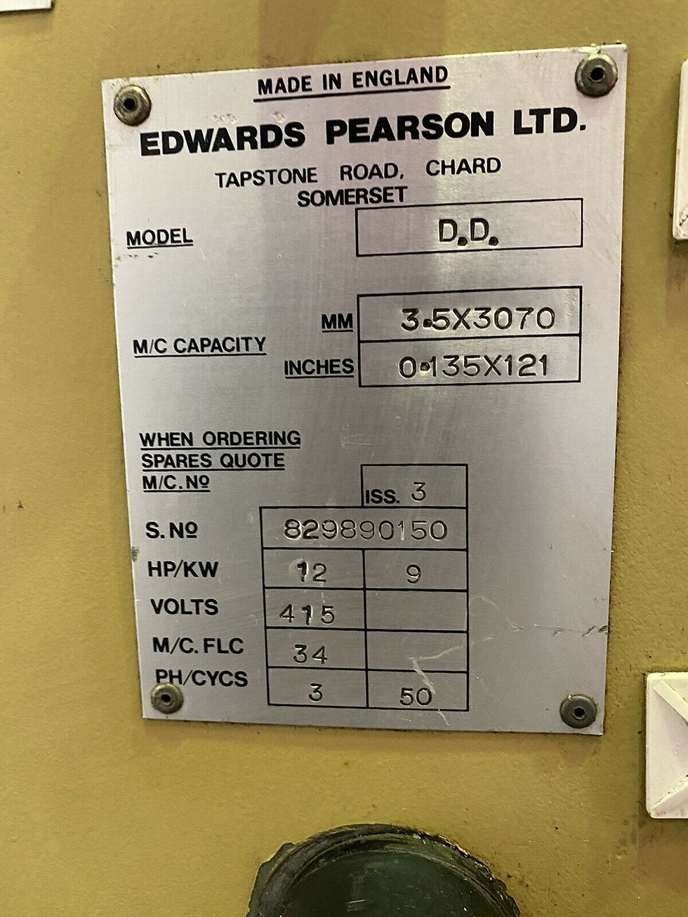 Thumbnail: Edwards Pearson 3m Sheet Metal Guillotine