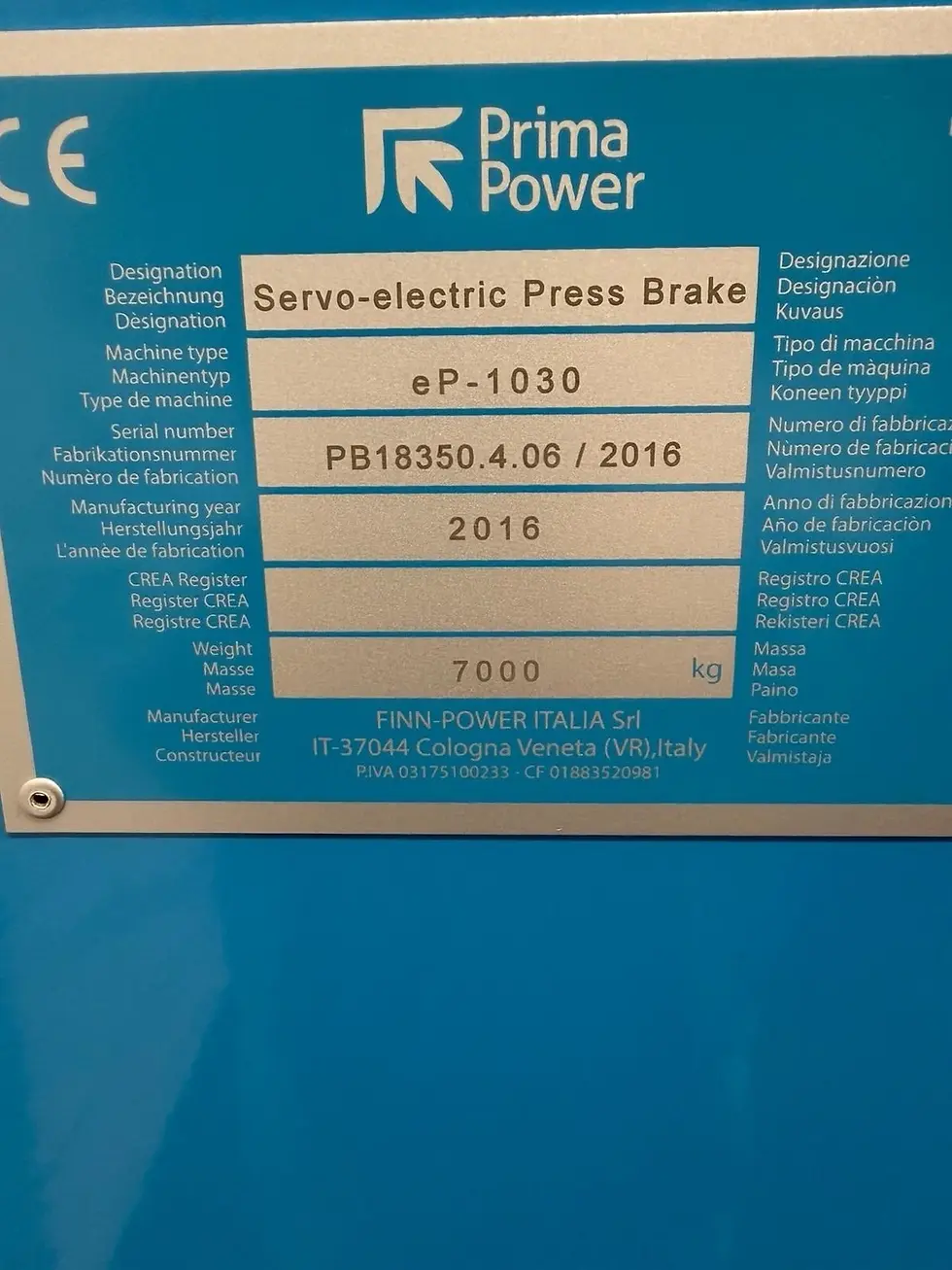 Thumbnail: Prima Power eP1030 Servo Electric CNC Pressbrake