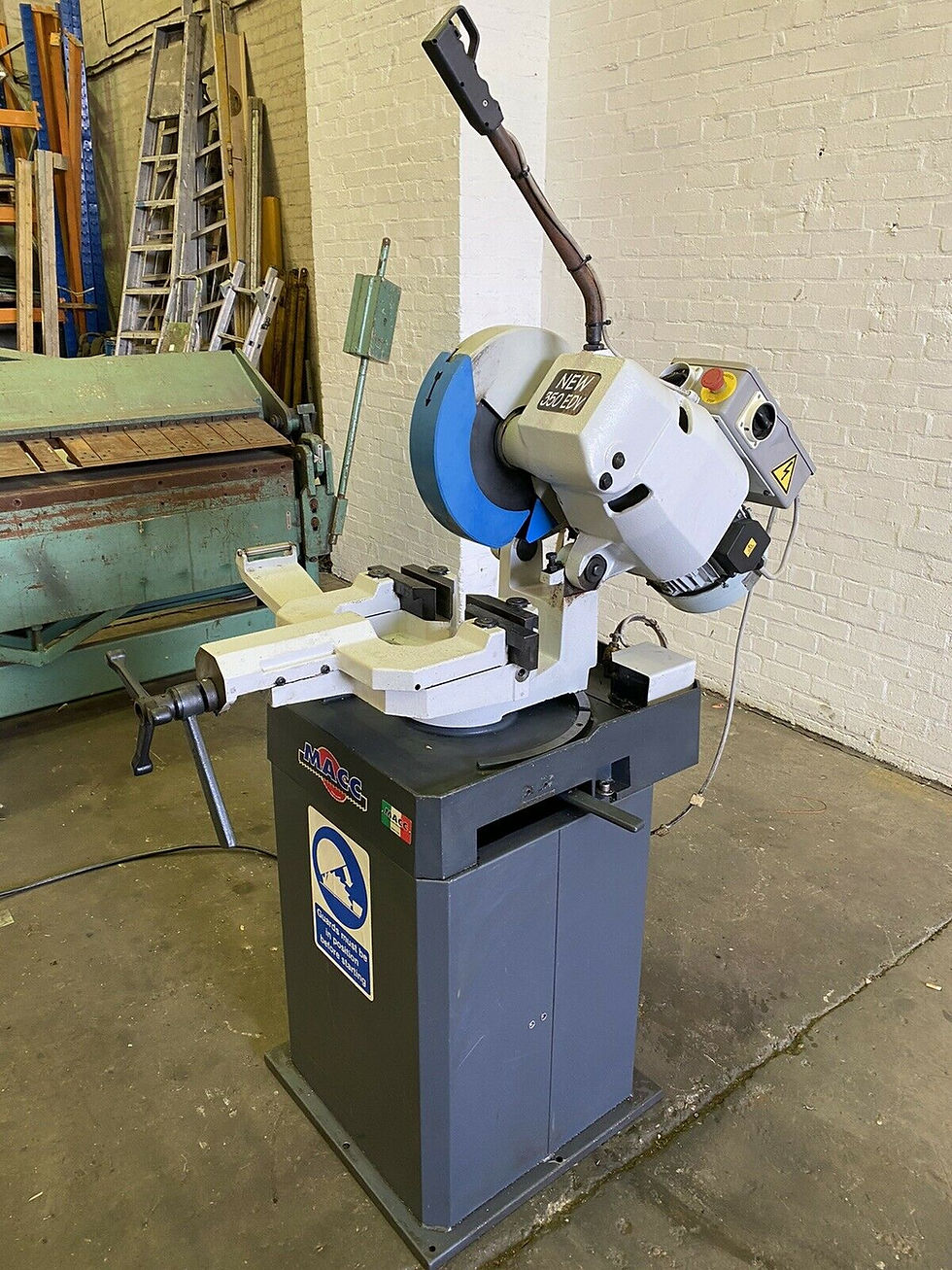 Thumbnail: MACC NEW 350 EDV Pull Down Mitre Chop Saw