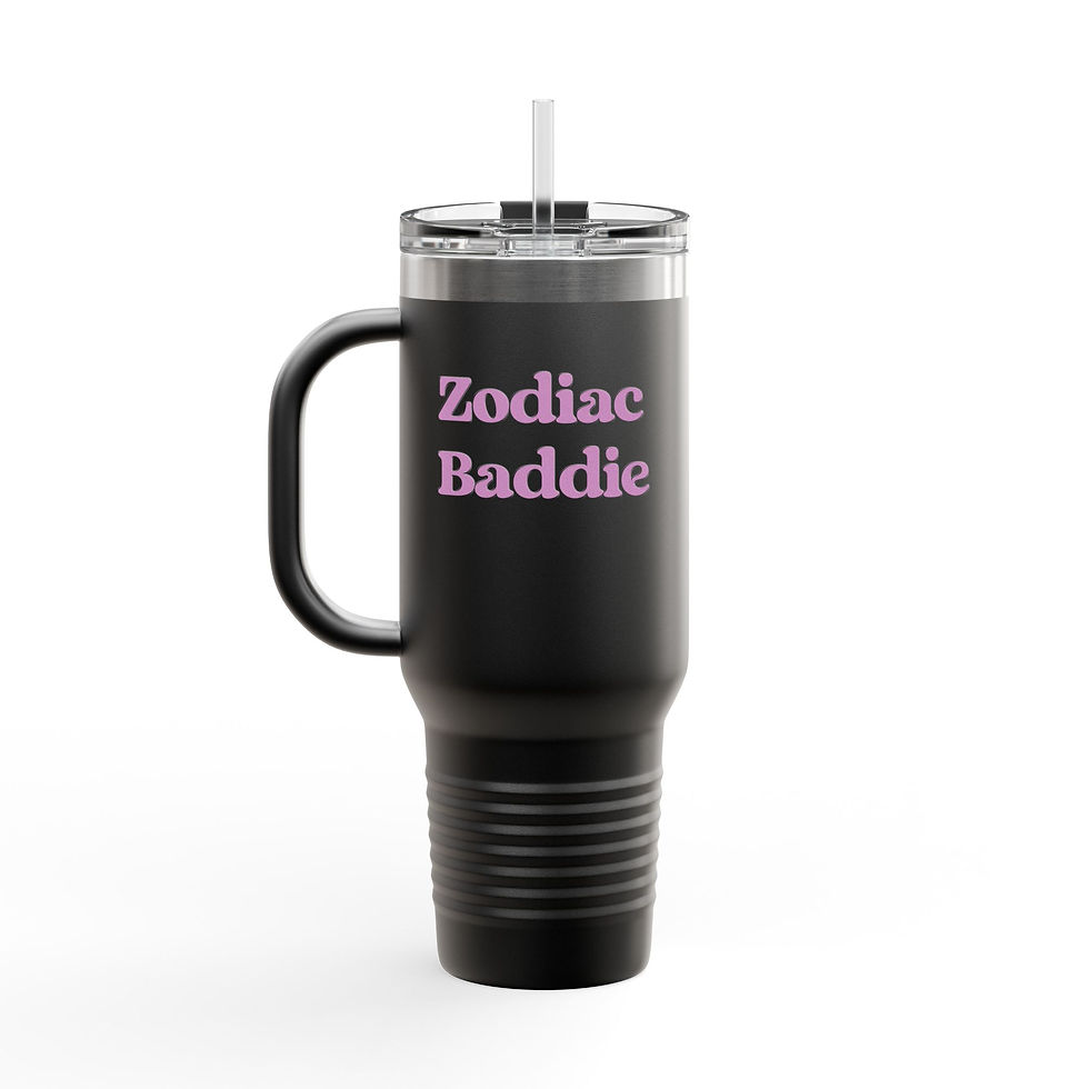 Thumbnail: "Zodiac Baddie" Insulated Travel Mug, 40oz
