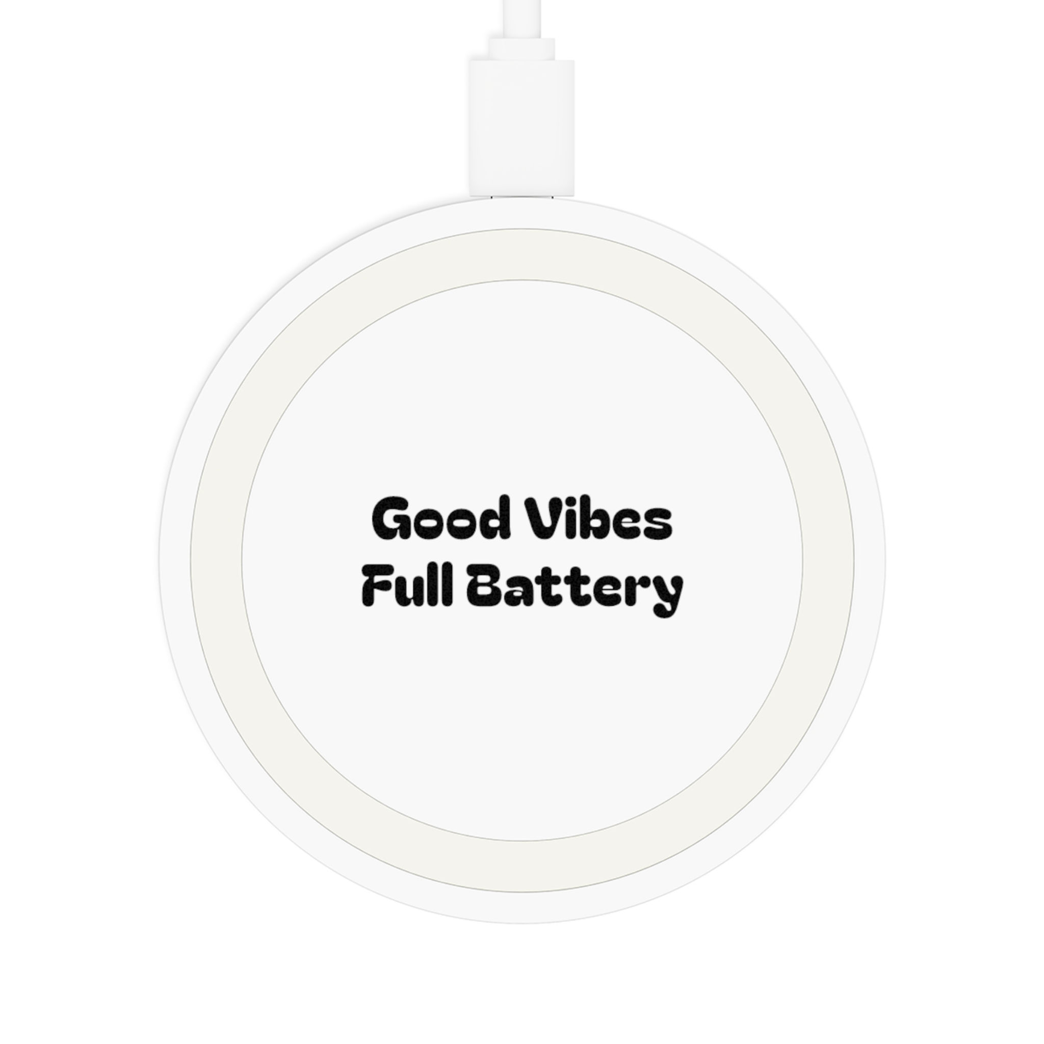 Quake Wireless Charging Pad "Good Vibes, Full Battery"