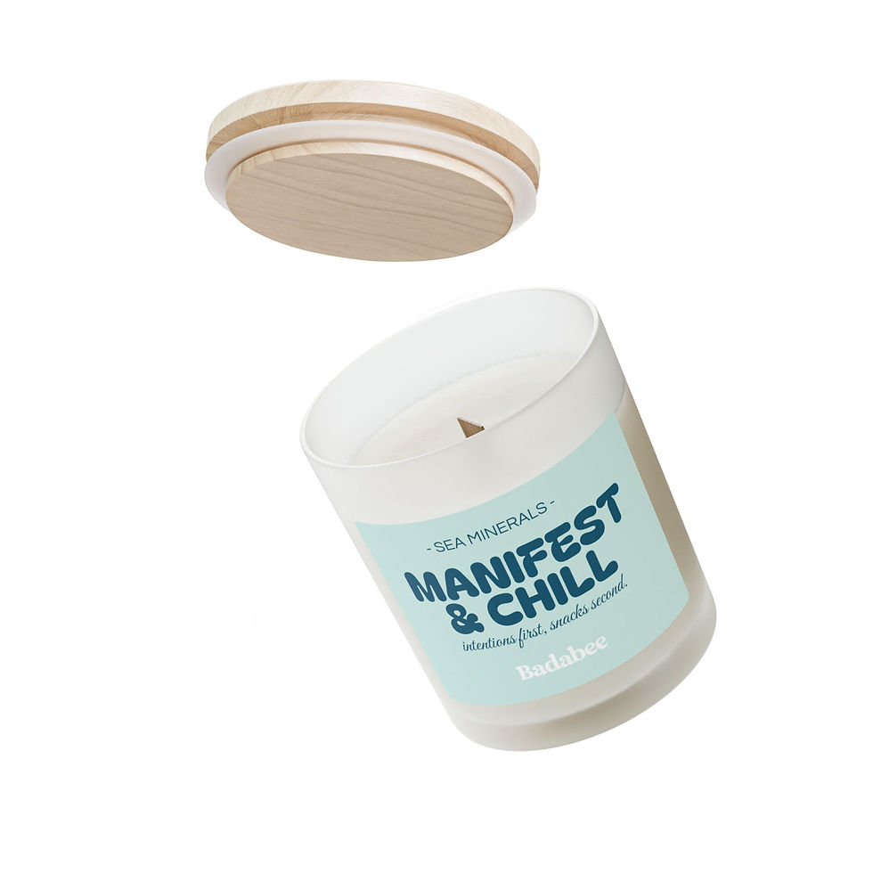 Thumbnail: Frosted Glass Candle, "Manifest & Chill"