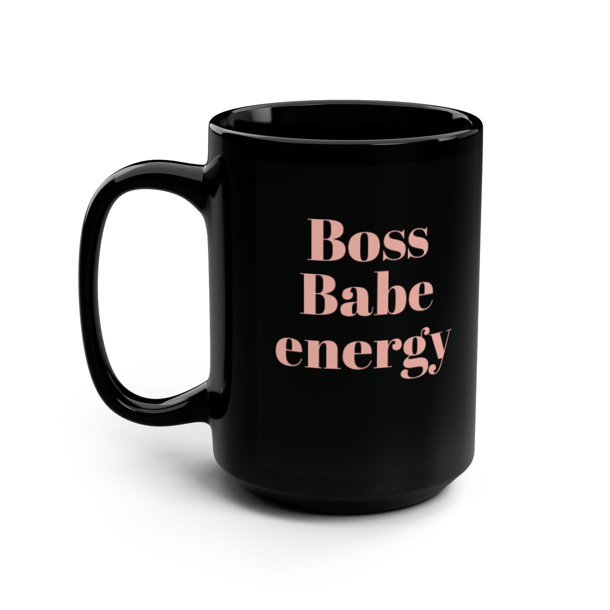 Black Mug, 15oz "Boss Babe Energy"
