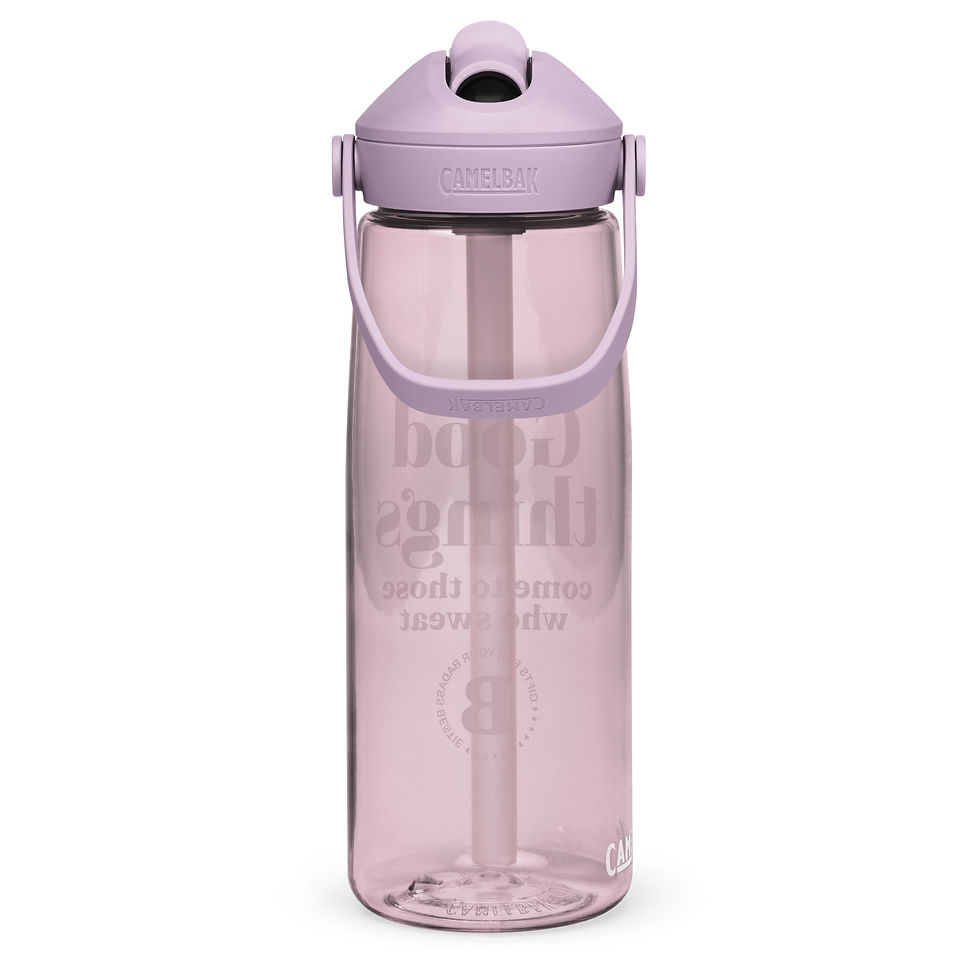 Thumbnail: Flip straw water bottle "Good things..."