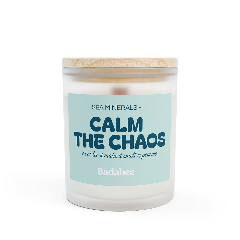 Thumbnail: Frosted Glass Candle, 11oz "Calm the Chaos"