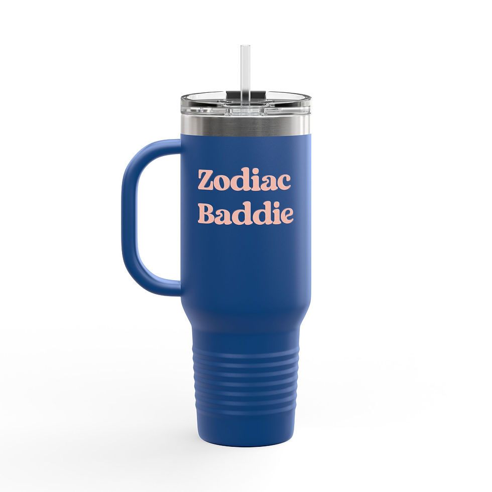 Thumbnail: "Zodiac Baddie" Insulated Travel Mug, 40oz