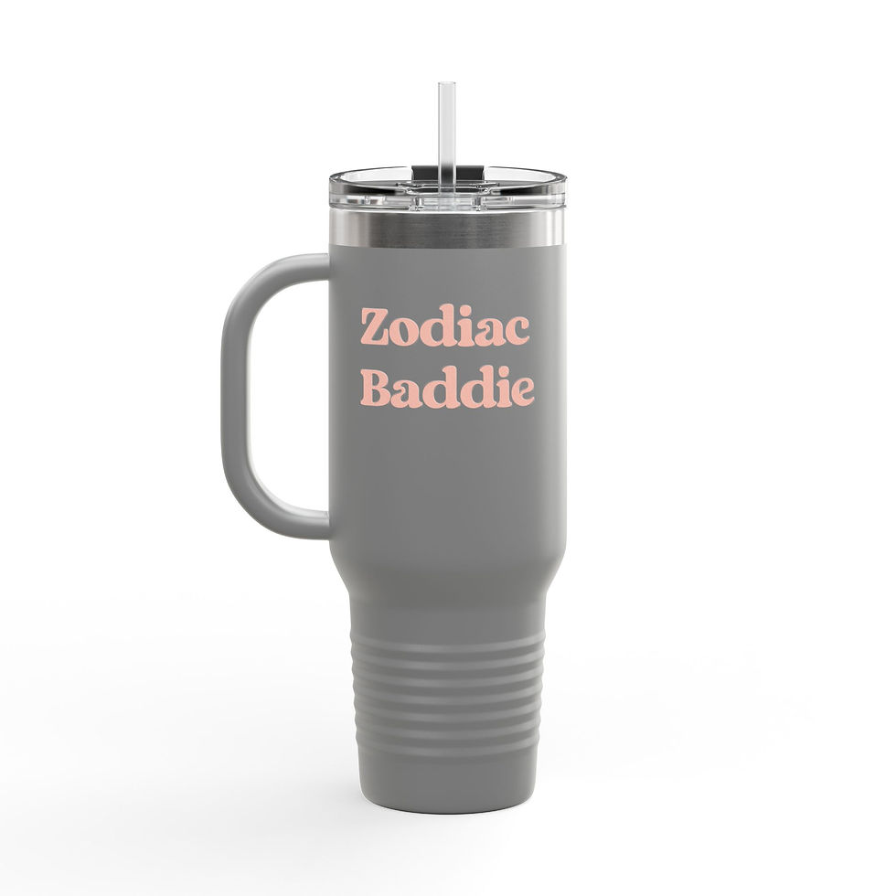 Thumbnail: "Zodiac Baddie" Insulated Travel Mug, 40oz