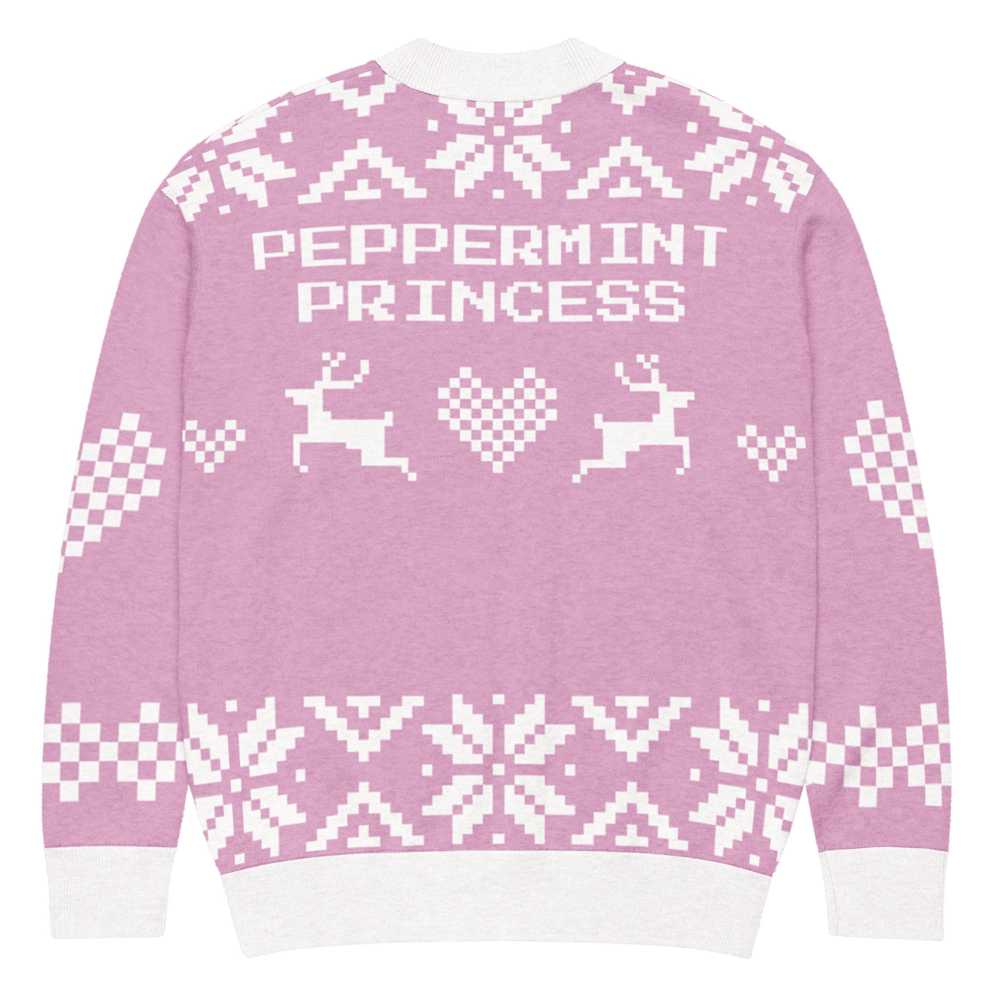 Knitted Christmas cardigan - Peppermint Princess