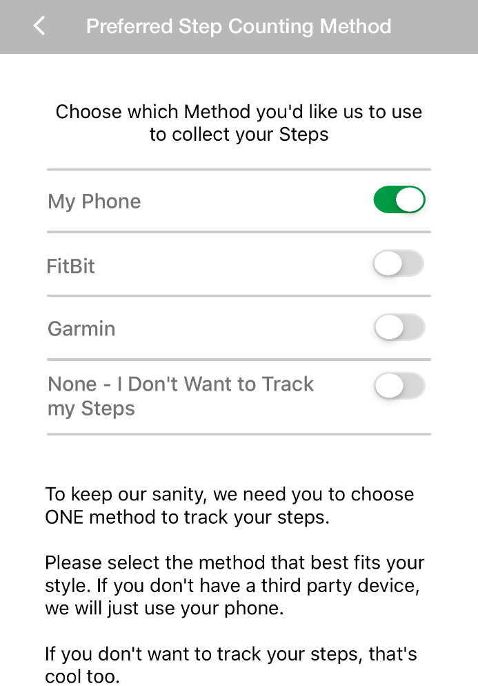 garmin set preferred activity tracker