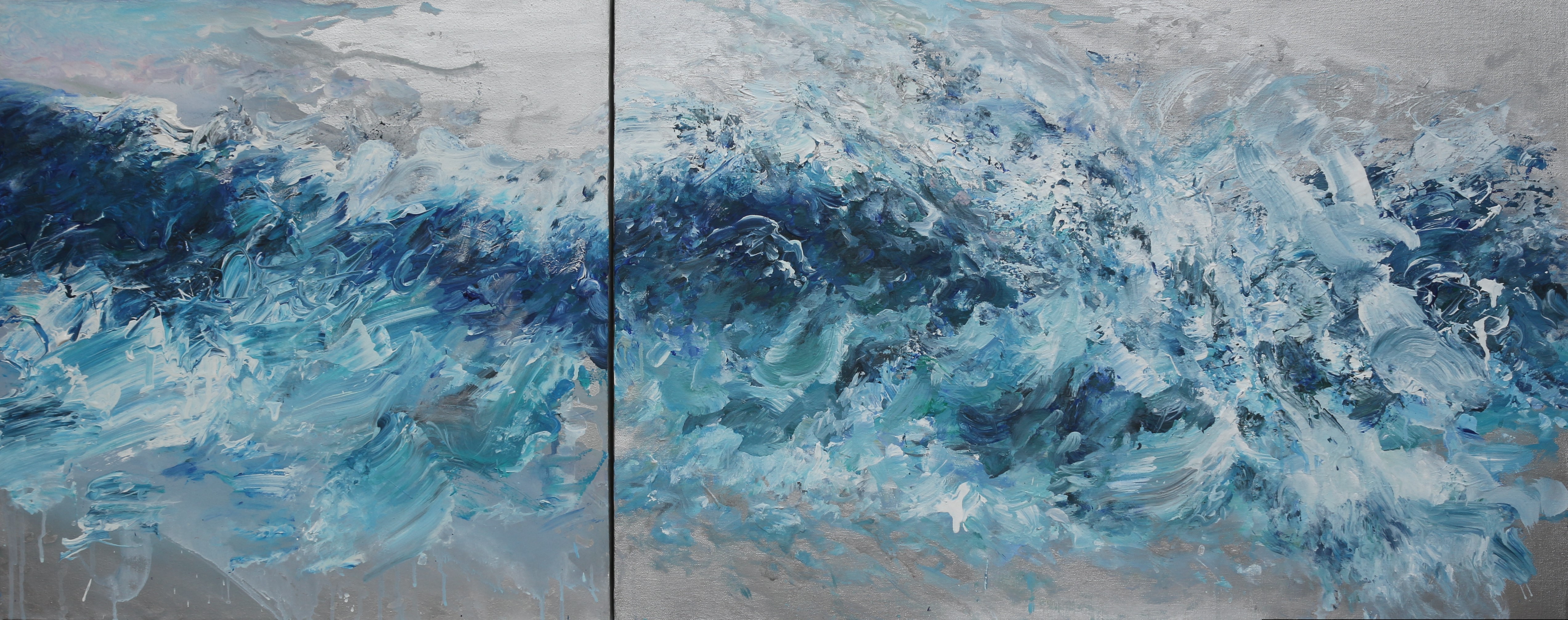 On the crest of a wave 150 x60cm