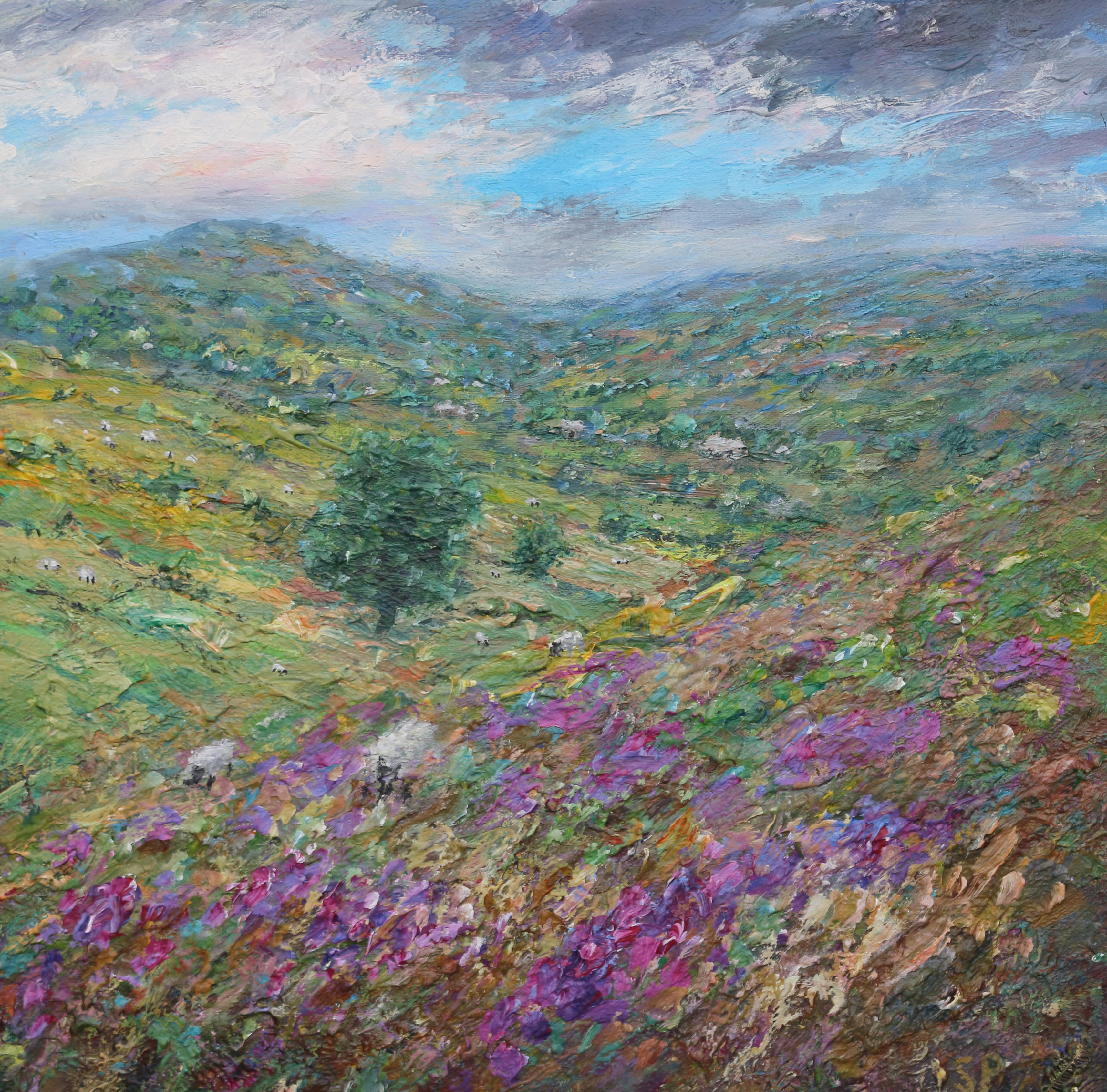 Looking towards Mam Tor 60x60cm SOLD