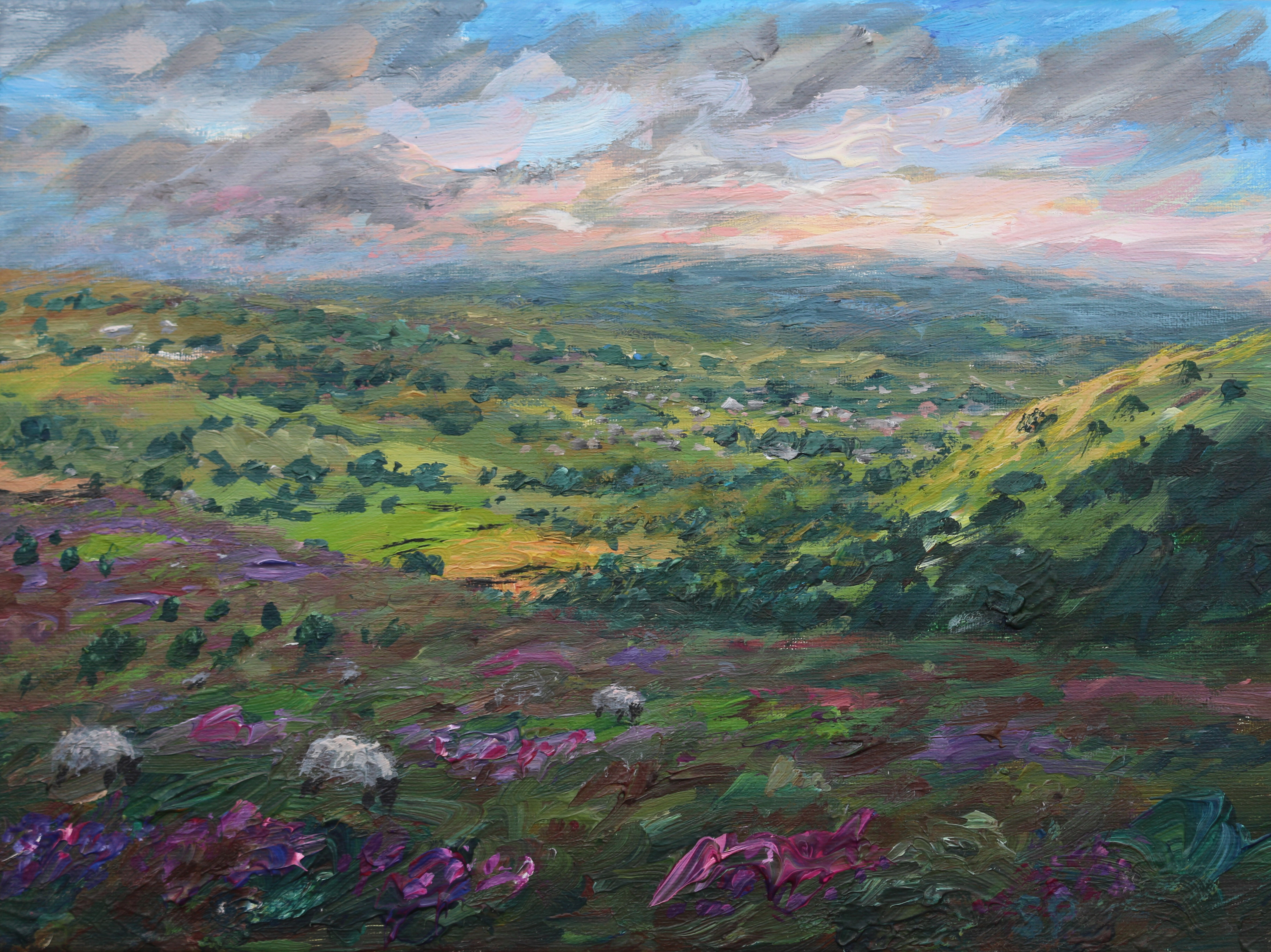 Dusk on Middle Moor 30x40cm