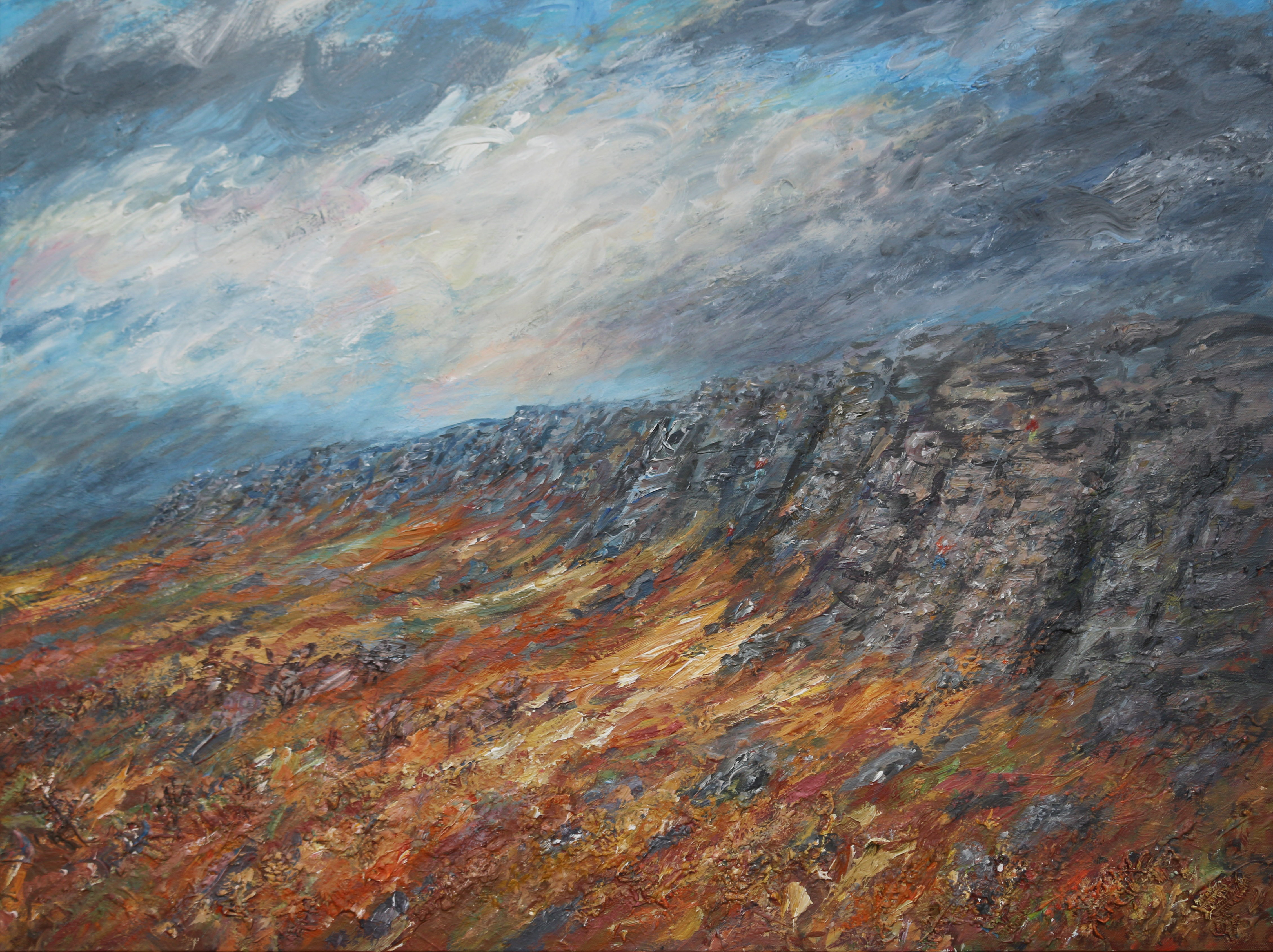 Stanage Edge Climbers 80 x100cmSOLD