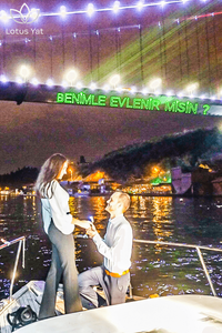 surprise proposal on a yacht at Bosphorus, Istanbul