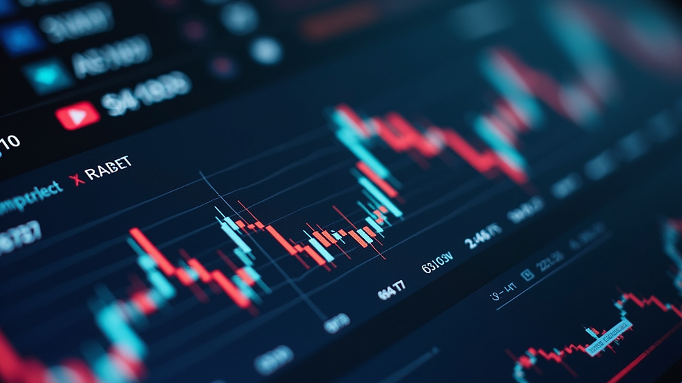 High angle view of a digital dashboard displaying cryptocurrency market data