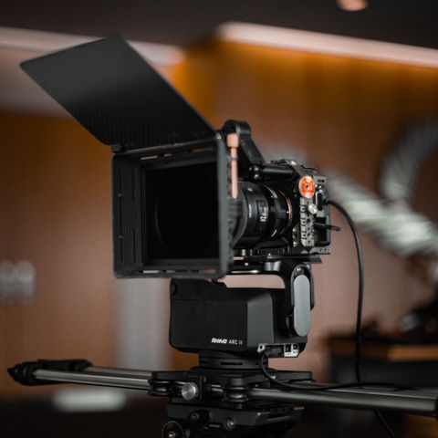 Using the Sony A7siii and the Rhino slider as the B-Cam set up on set, capturing that gorgeous moving headshot during the interview. 