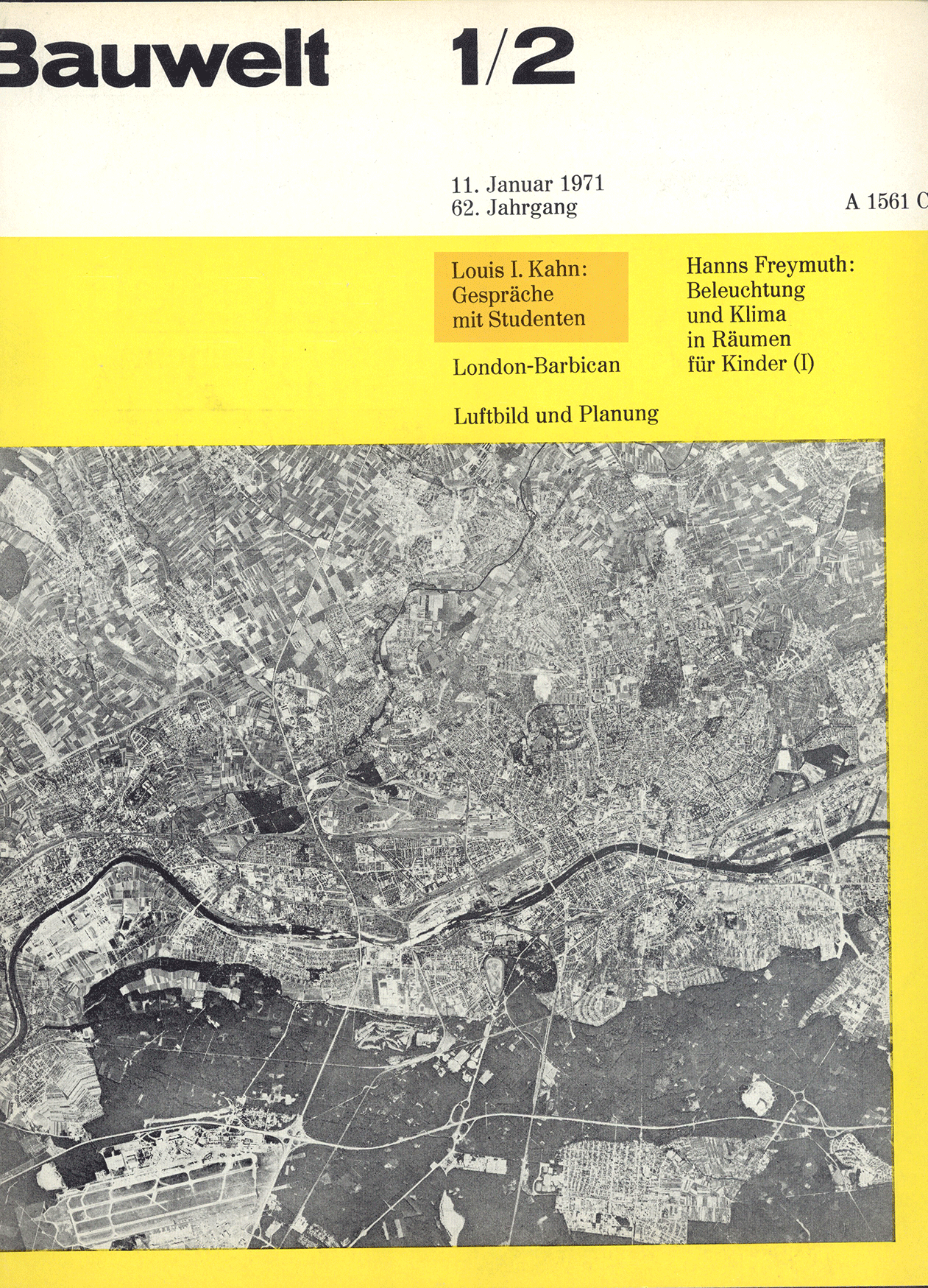 BAUWELT 1/2 11 Jan 1971 COVER 