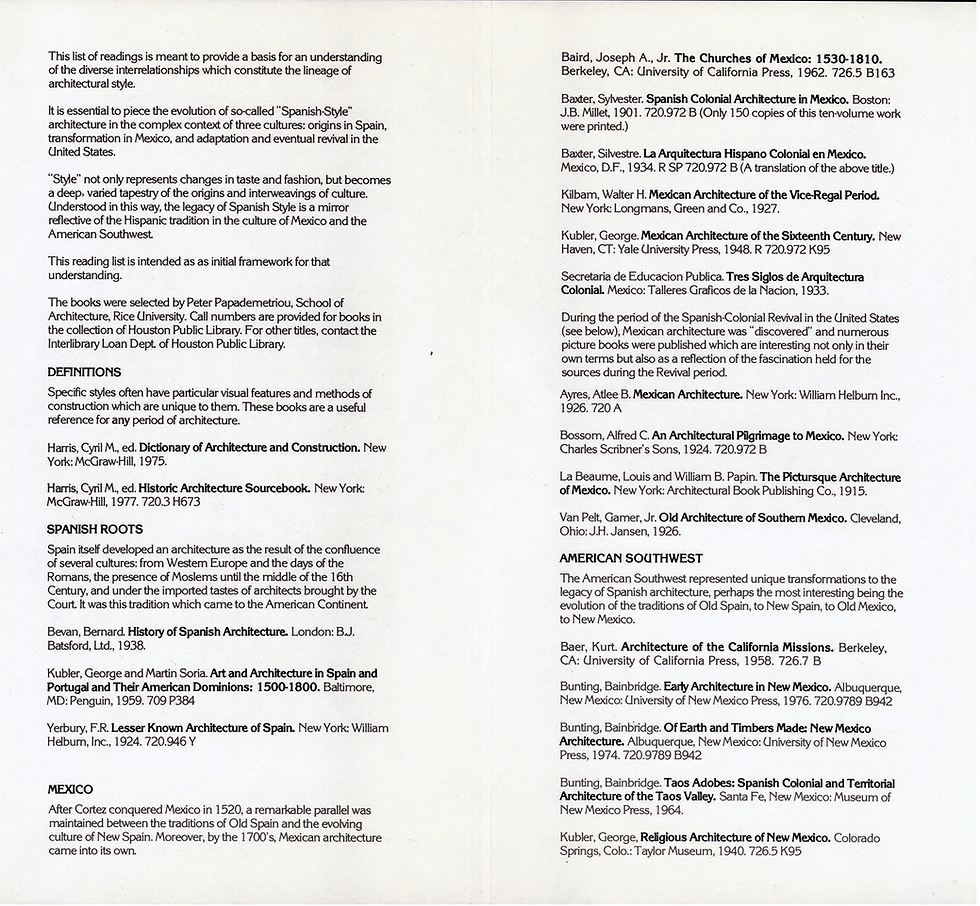 LA ARQUITECTURA Reading List 2
